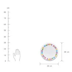 HAPPY BIRTHDAY Kuchenplatte Ø32cm -Tischdeko Verkauf 10202645 3