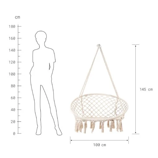 PARADISE NOW Hängesessel Mit Fransen Ø100cm -Tischdeko Verkauf 10213249 2