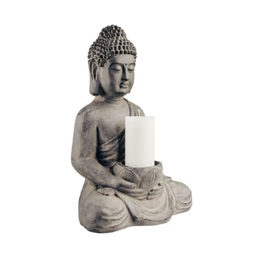 BUDDHA Statue Mit Kerzenteller Höhe 46cm -Tischdeko Verkauf 10215752 4