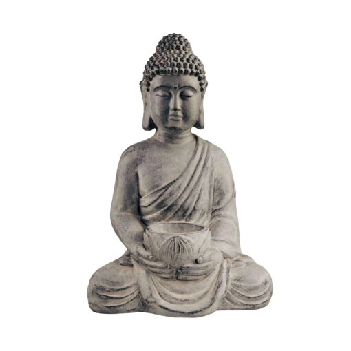 BUDDHA Statue Mit Kerzenteller Höhe 46cm -Tischdeko Verkauf 10215752