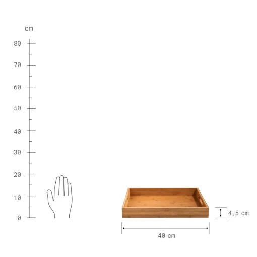 BAMBOO Tablett Mit Griffen L 40 X B 30cm -Tischdeko Verkauf 10216043 1