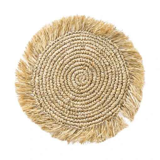 RAFFIA Platzset Mit Fransen Ø41cm -Tischdeko Verkauf 10222859