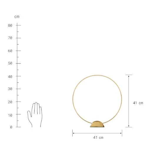 LUNA Kerzenhalter Messing Ø41cm -Tischdeko Verkauf 10223433 2