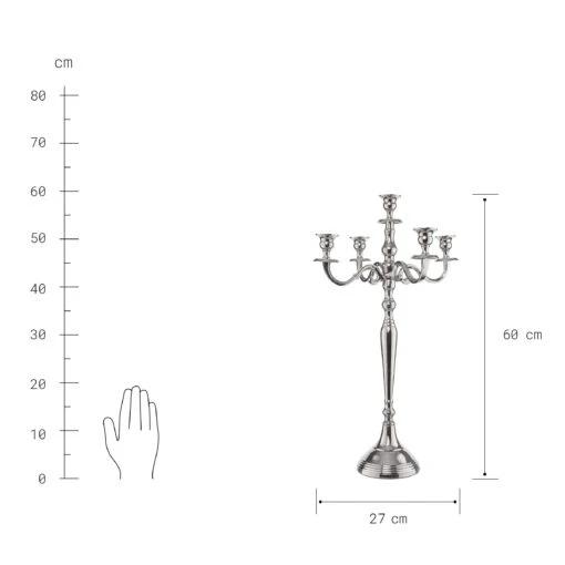 SILVERLIGHTS Kerzenhalter 5-armig Höhe 60cm -Tischdeko Verkauf 10223532 2