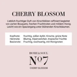 HOME & SOUL Raumduft No 7 "Cherry Blossom" 110ml -Tischdeko Verkauf 10224414 1