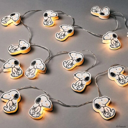 PEANUTS LED-Lichterkette Snoopy 20 Lichter Mit USB-Batteriefach -Tischdeko Verkauf 10224978