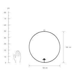 LUNA Hängedeko-Ring Für Stabkerze Ø50cm -Tischdeko Verkauf 10225473 3