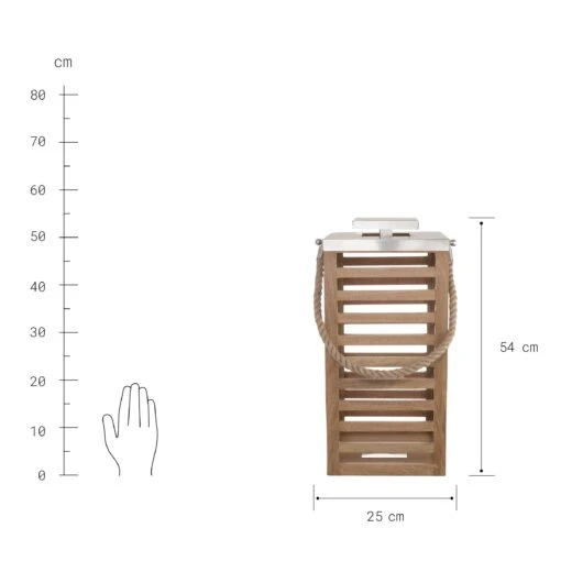 SHORE Laterne Mangoholz Höhe 54cm -Tischdeko Verkauf 10226268 3