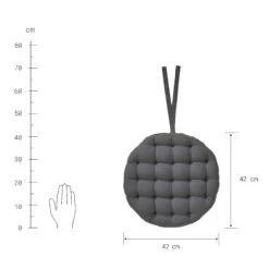 SOLID Stuhlkissen Mit Bändchen Ø39cm -Tischdeko Verkauf 10227779 3