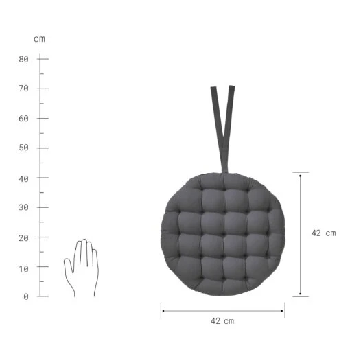 SOLID Stuhlkissen Mit Bändchen Ø39cm -Tischdeko Verkauf 10227779 3