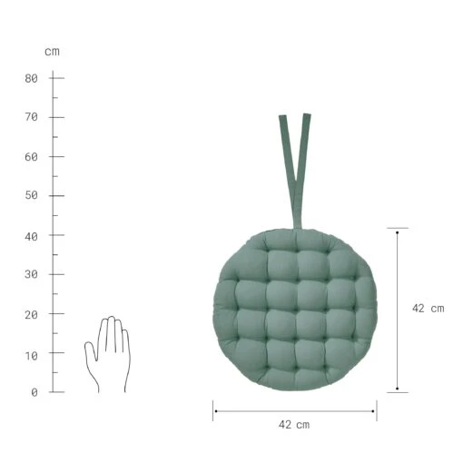 SOLID Stuhlkissen Mit Bändchen Ø39cm -Tischdeko Verkauf 10227780 3