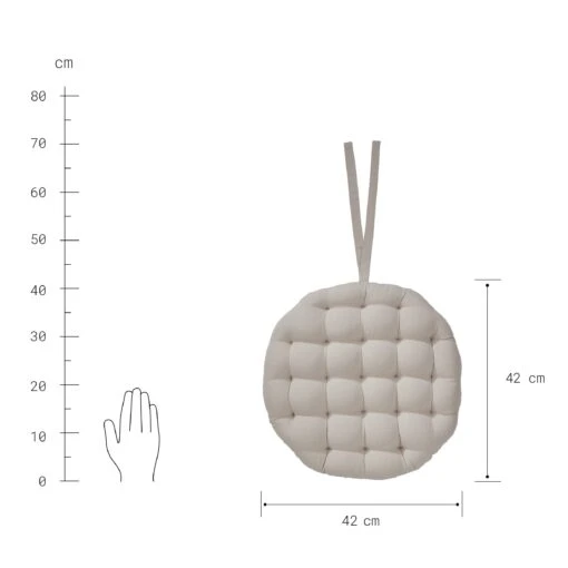 SOLID Stuhlkissen Mit Bändchen Ø39cm -Tischdeko Verkauf 10227782 3