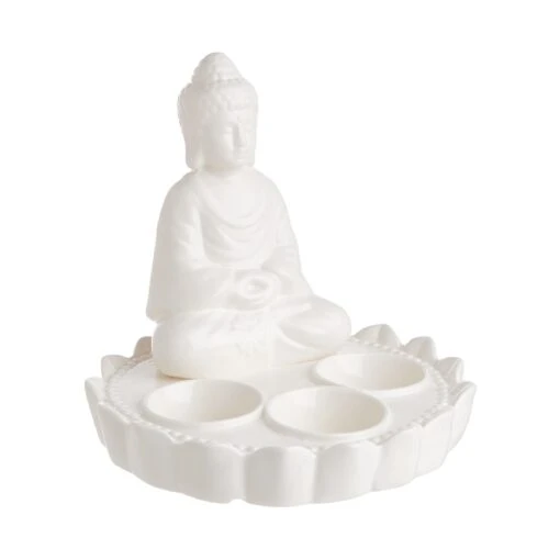 BUDDHA Statue Für 3 Teelichter Höhe 18cm -Tischdeko Verkauf 10227822 3