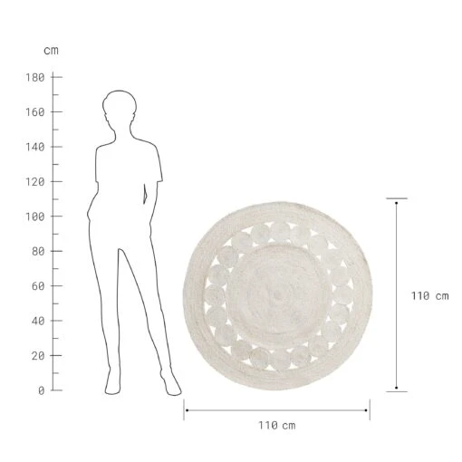 ALL NATUREHanf-Teppich Ø110cm -Tischdeko Verkauf 10228305 2