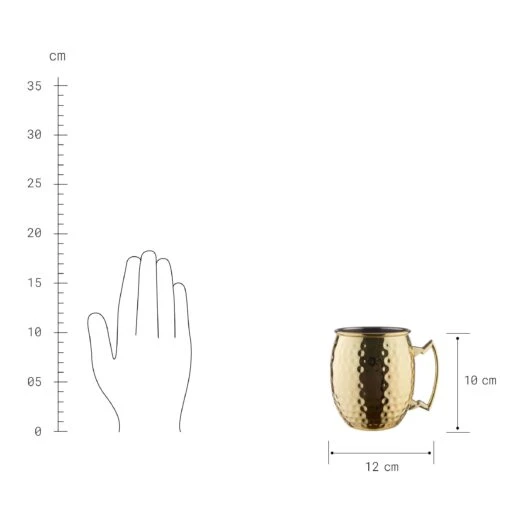 MOSCOW MULE 4x Becher Gehämmert 470ml -Tischdeko Verkauf BUN01351 3