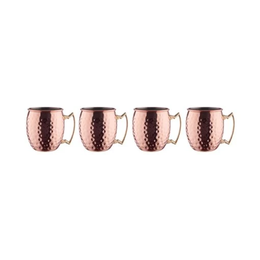 MOSCOW MULE 4x Becher Gehämmert 470ml -Tischdeko Verkauf BUN01352