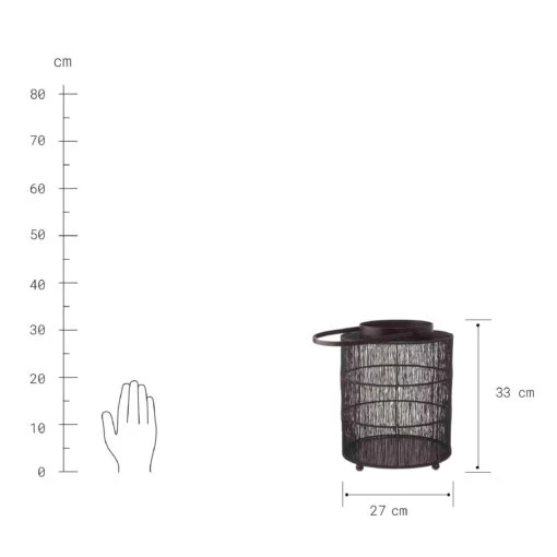 Laterne Höhe 33cm JAPANDI In Schwarz -Tischdeko Verkauf butlers laterne hohe 33cm japandi in schwarz 3
