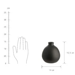 Vase Höhe 16cm MIO In Schwarz -Tischdeko Verkauf butlers vase hohe 16cm mio in schwarz 2