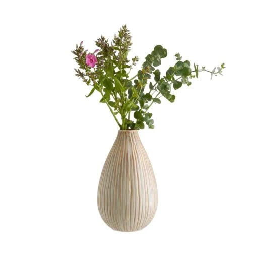 Vase Höhe 25cm SANDY In Creme -Tischdeko Verkauf butlers vase hohe 25cm sandy in creme 2