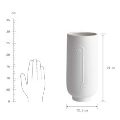 Vase Höhe 29cm LINE ART In Weiß -Tischdeko Verkauf butlers vase hohe 29cm line art in weiss 3